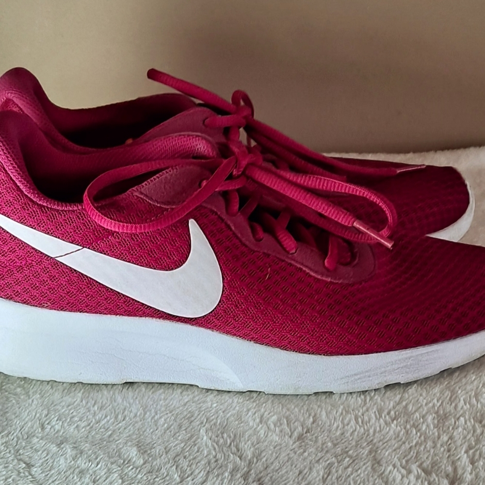 Nike Lace Up Running Shoes Fuscia/White Sz 10 - Picture 5 of 9